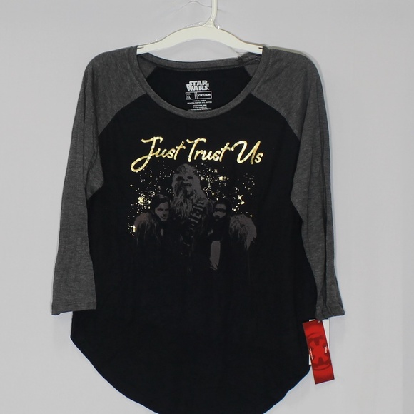 Star Wars "Just Trust Us" Graphic 3/4 Sleeve Top - Picture 5 of 5